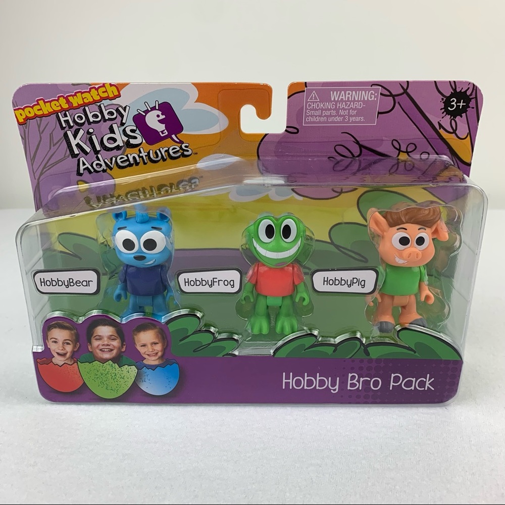 Pocket Watch Hobby Kids Adventures Hobby Bro Pack Collectible Figure Set 3-Pack